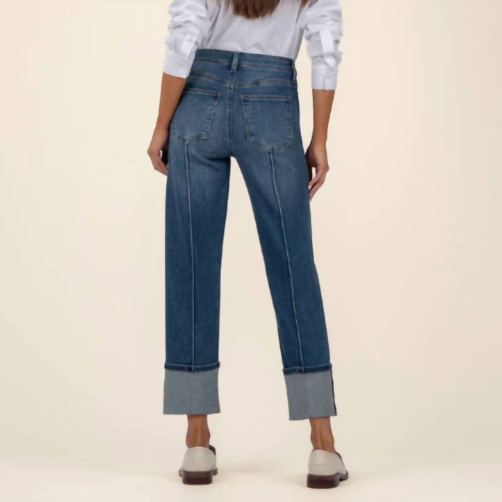 NEW KUT FROM THE KLOTH fay high rise fab ab straight leg jeans in attentive - Picture 4 of 5